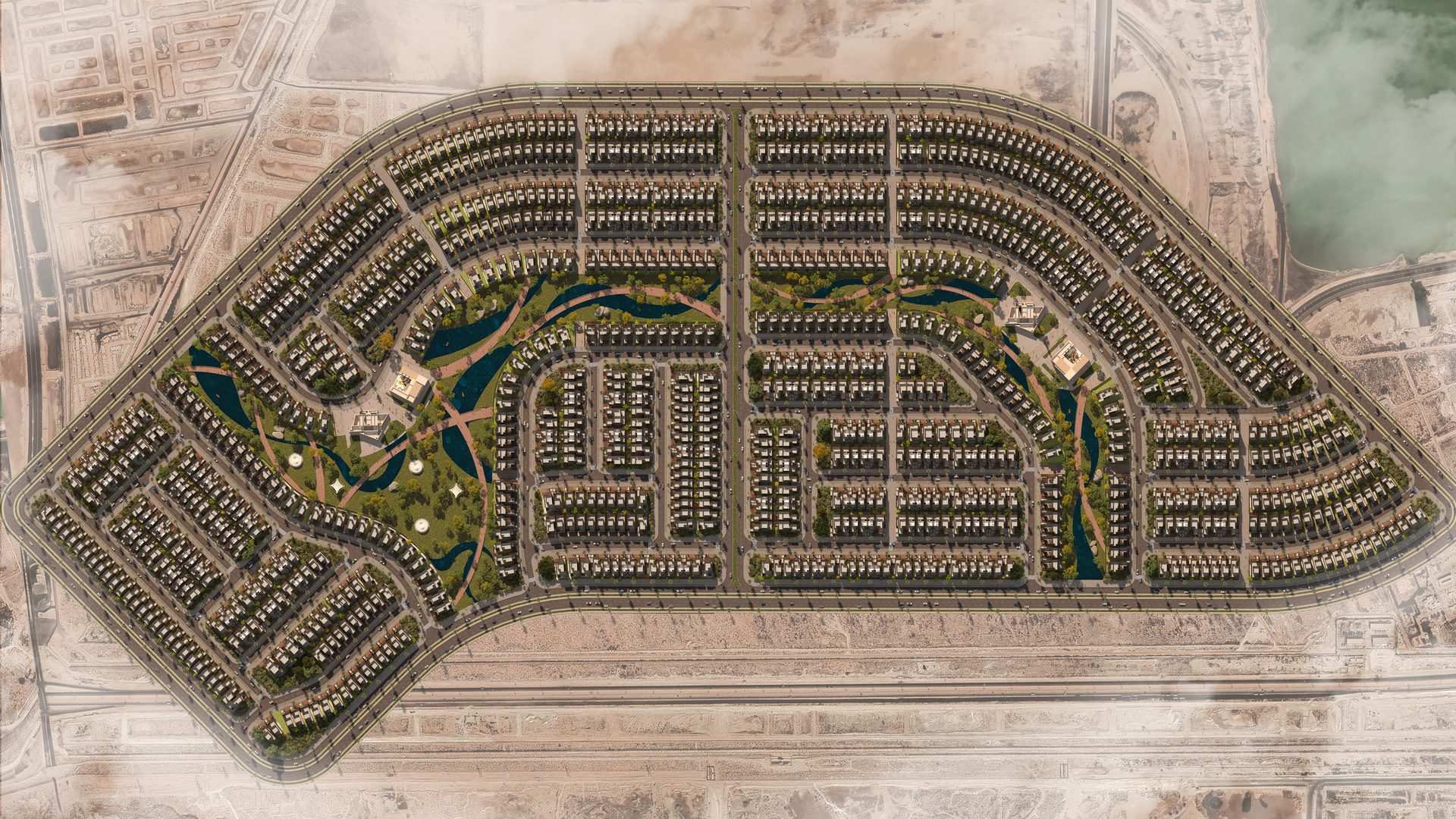 Top-down masterplan of Sajaya